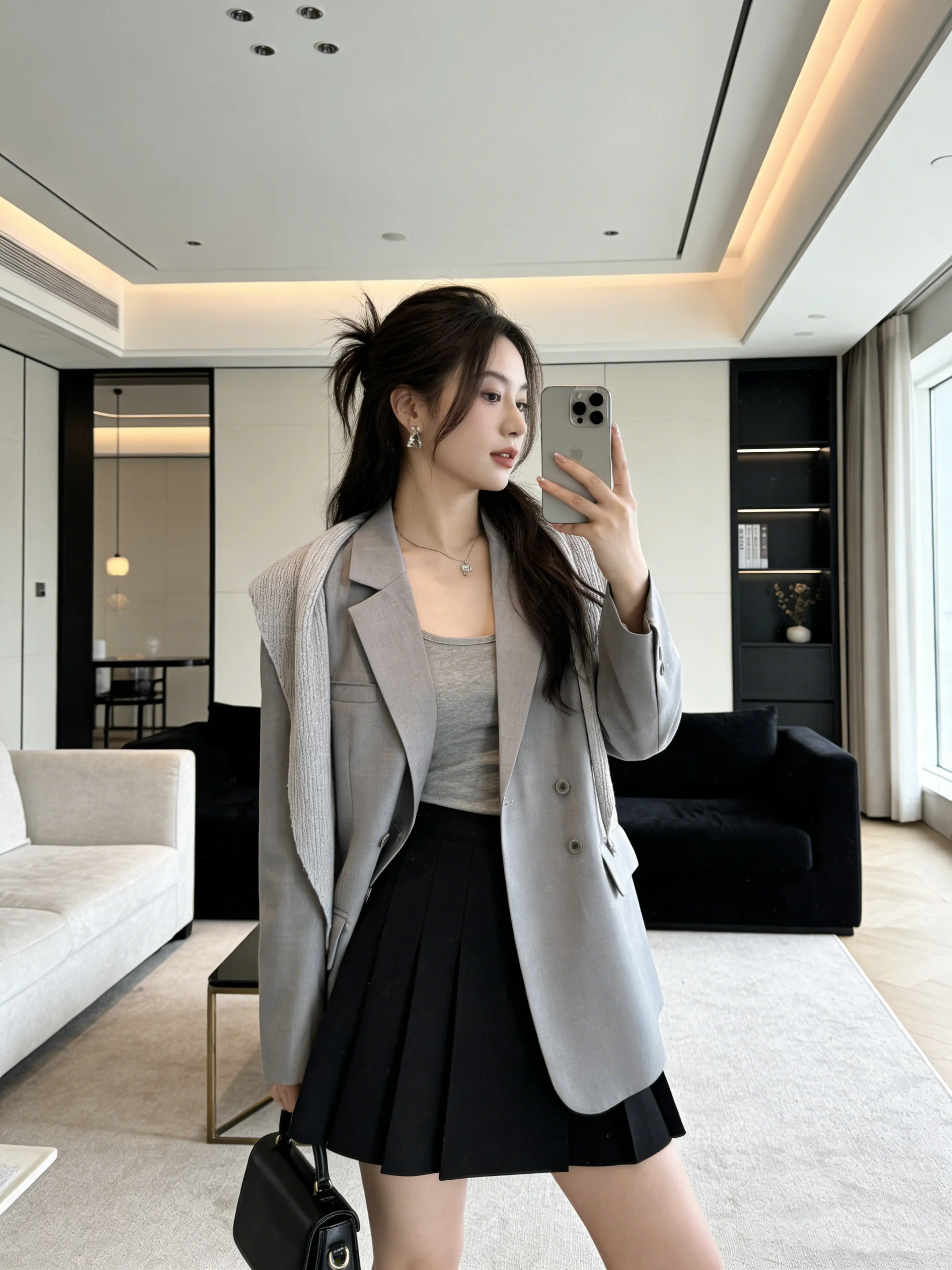 

Early Spring Knitted Shawl Professional Suit Double Button Slimming High-End Casual Women's Jacket Korean Style Standard Fit