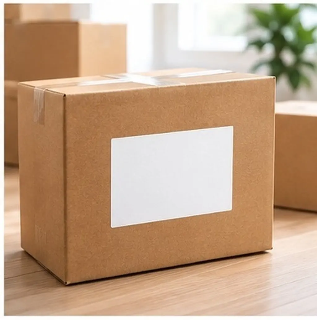 50pcs White Matte Removable Label Stickers – Blank Write-On Storage Bin, Packing & Moving Box Labels for Home Office