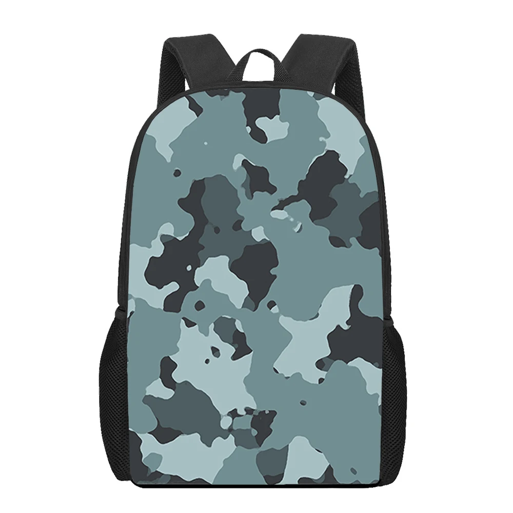 3D Camo Army Camouflage Print Book Bag para crianças, Mochila escolar para meninos e meninas, Kids Puppy Bags, Mochilas escolares