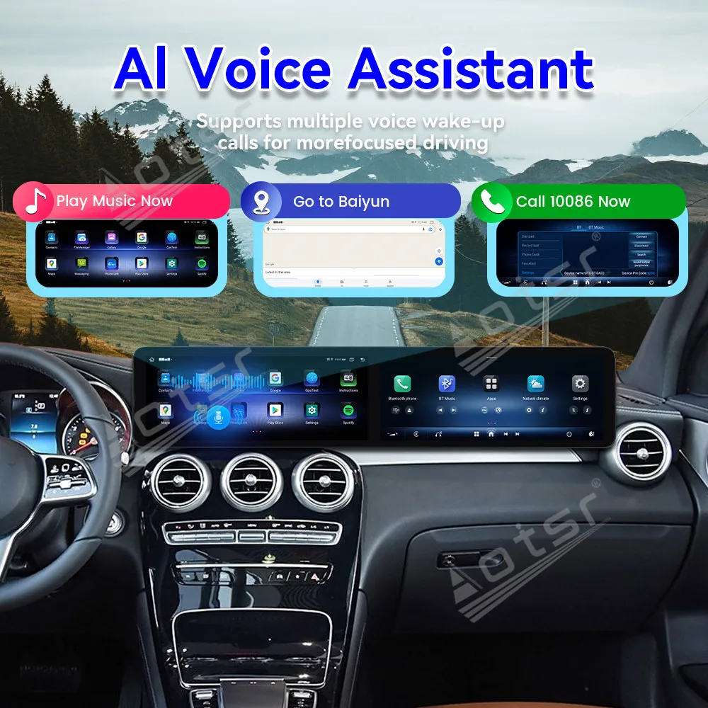 

Двойной 12,3-дюймовый Android 13 для Mercedes Benz GLC C Обновление 2019-2020 дисплей GPS-навигация Carplay Автомобильный радиоприемник HD Сенсорный экран Стерео