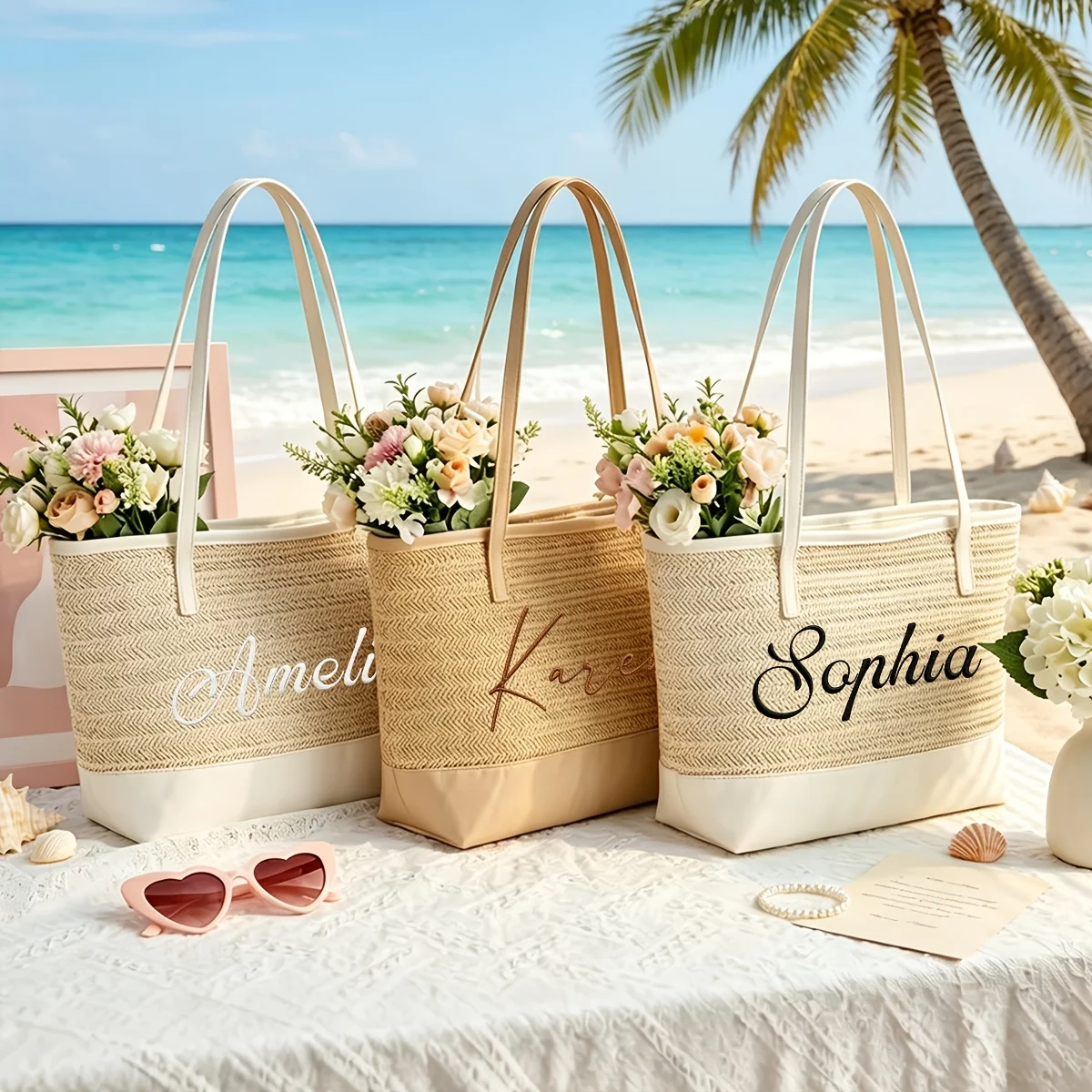 Bolsa de Palha Personalizada c - Women Bags Name avaliação e preço