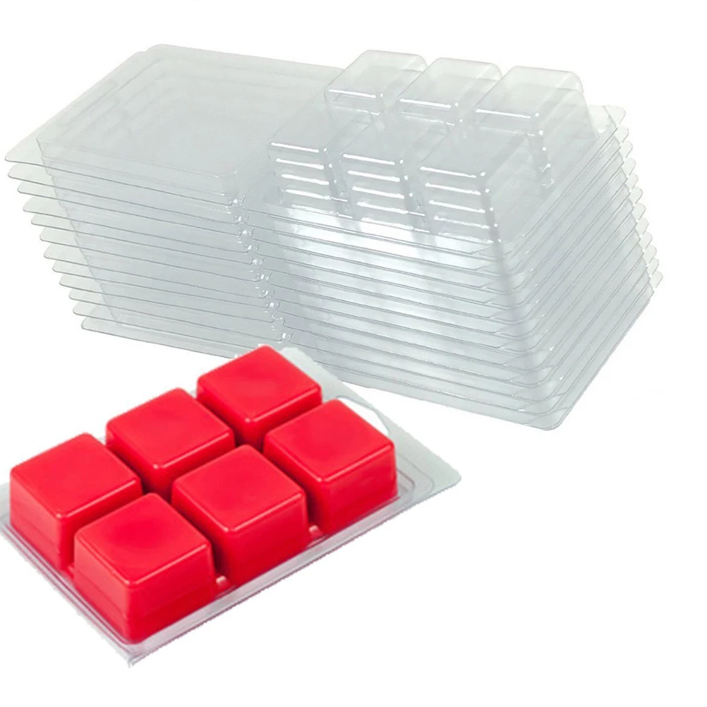 

50PCS Transparent Boxes Storage Box for Aroma Paraffin C les DIY Stackable Plastic Storage Box Desktop ganizer
