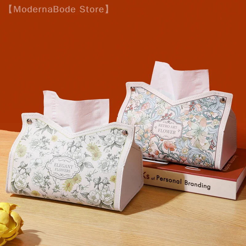 【M】Taschentuchbox aus Leder für Zuhause, Wohnzimmer, Dekoration, Auto-Taschentuchbox, Schlafzimmer, Küche, Desktop-Licht, luxuriöser Serviettenhalter