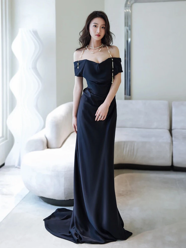 

Элегантное длинное вечернее платье на одно плечо для женщин, высококачественное, для ужина, дня рождения, вечеринки, художественного экзамена, ежегодной конференции от Western Q...