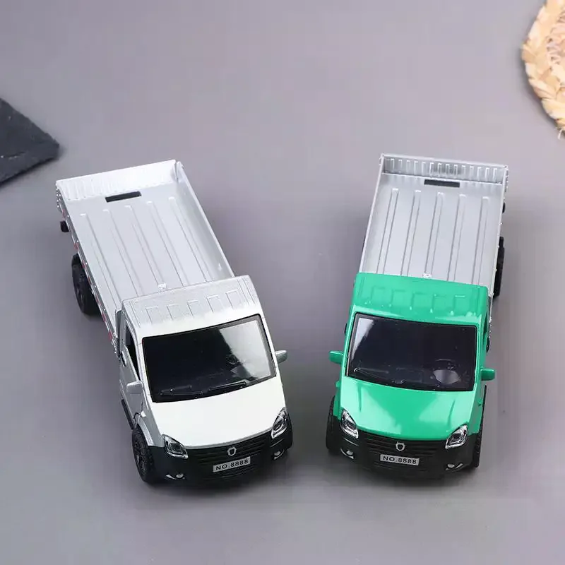 1/36 Scale Alloy Pullback Three-door Truck, Stylish Design, Can Carry Cargo Boy's Toy Die-cast Metal Kids Toy Transport Truck