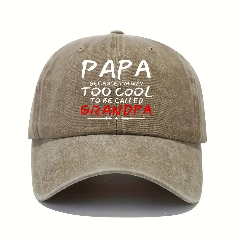قبعة بيسبول مغسولة - بابا رائعة جدًا - مناسبة للرياضة والسفر والاستخدام اليومي - أغطية رأس عصرية، وأعياد الميلاد، وهدايا العطلات