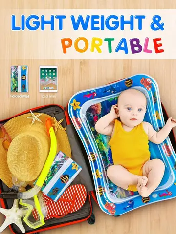 Baby Water Play Mat Inflatable Cushion PVC Infant Tummy Time Toddler Water Pad For Kids Early Education Developing Activity Toys