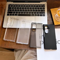 Phone Case For Samsung Galaxy Z Fold 8 Ultra 7 6 5 4 3 2 Matte Transparent 2 in 1 Hard Shockproof Cover Shell