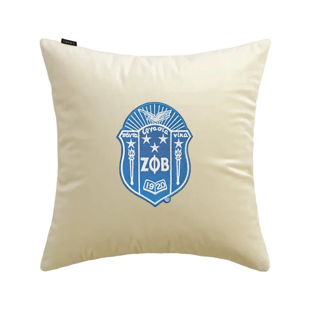 3-5 Inch Blue/White Zeta Phi Beta Sorority 1920 Iron-On Greek Sorority Badges patches Factory Direct Embroidery Patch