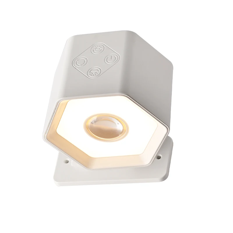 أضواء الجدار القابلة لإعادة الشحن، مصباح LED، بطارية 2000 مللي أمبير في الساعة لأعلى ولأسفل، مصباح جداري داخلي