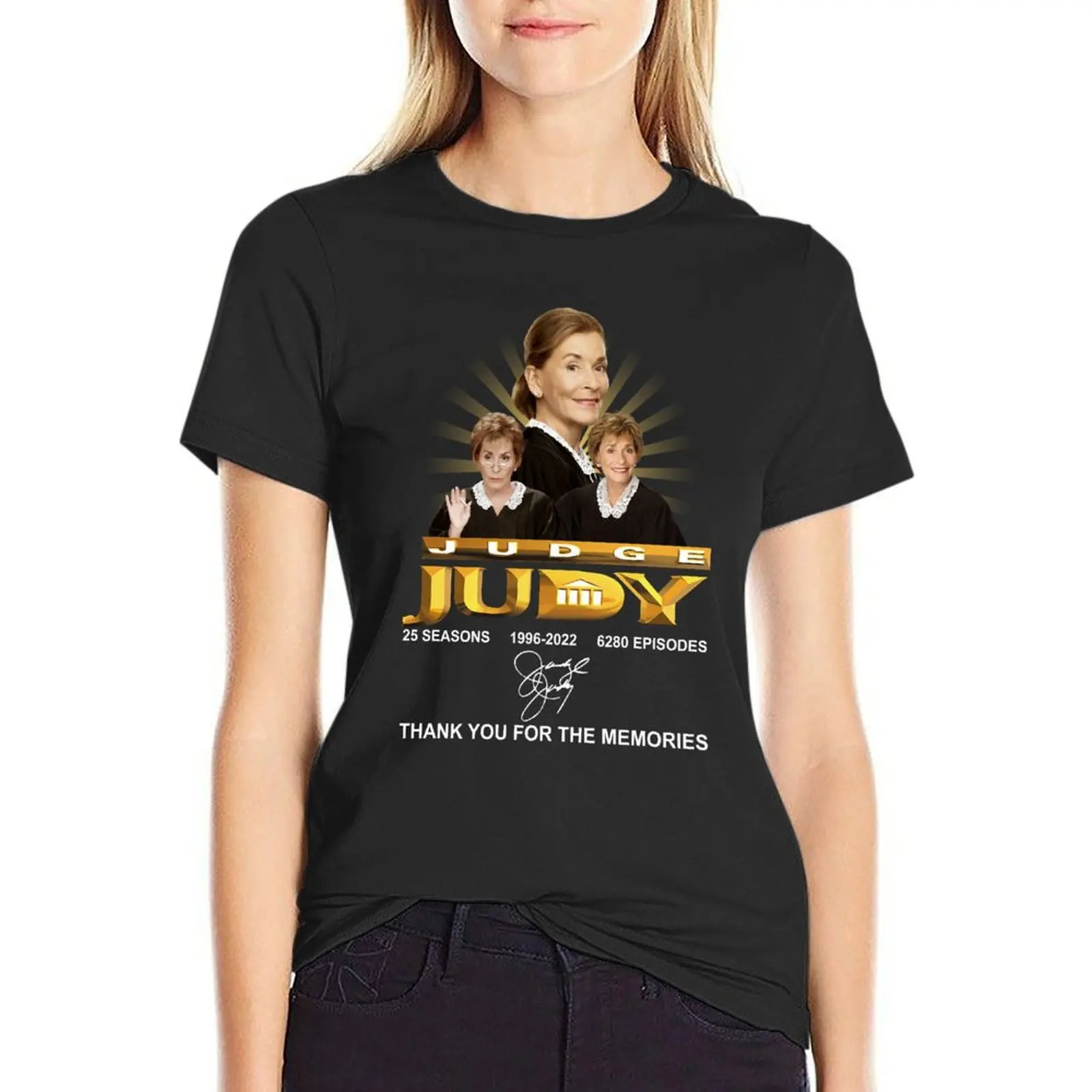 26 years 1996 2022 Judge Judy thank you for the memories signatures. T-Shirt oversized black t-shirts for Women