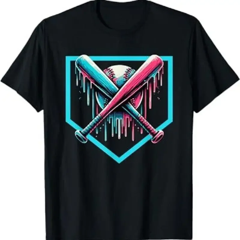Baseball H0me Plate Dr1p Boys Baseball Bat Baseball D r i p T Shirt