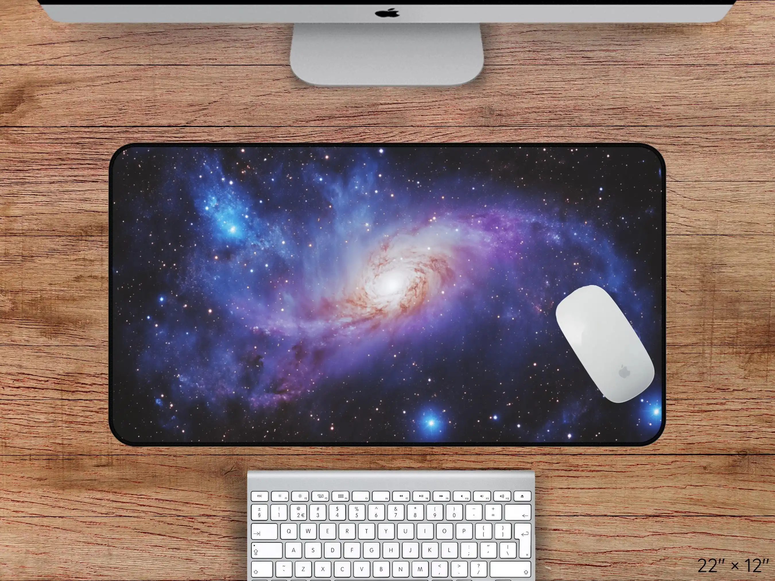 Purple Space Desk Mat, Non-slip and Waterproof Gaming Mouse Pad, Gaming Desk Decorative Mat, The Perfect Gift for Friends.