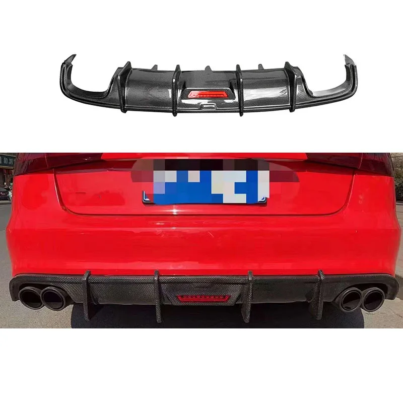 

For 16-18 models Audi A6L S6 C7.5 with light carbon fiber rear lip surround modified diffuser body kit