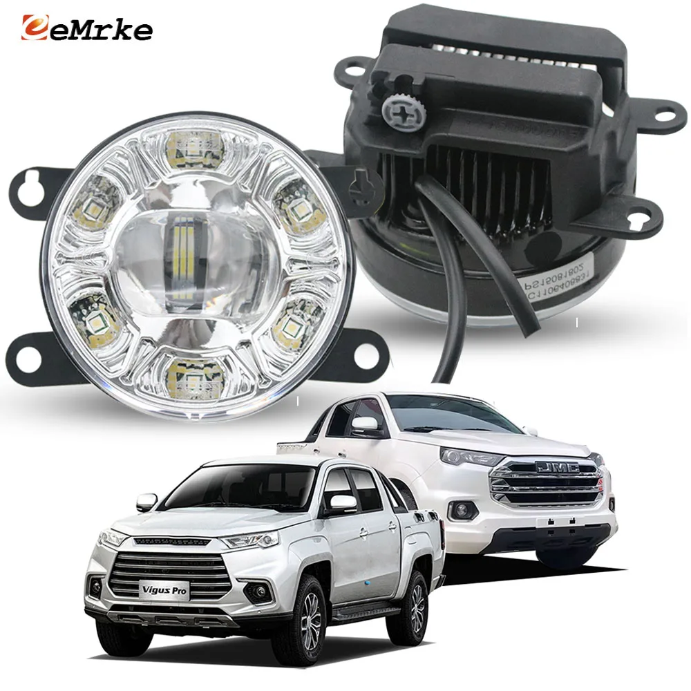 

E-MARK Certification Led Fog Light PTF with Lens + Daytime Running Lamp 6 O'clock DRL for Jmc Vigus Pro / Vigus Plus 2022 2023