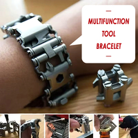 Multifunctional Bracelet Stainless Steel Men's Outdoor Tool Bracelet 29 in 1 Bracelet European and American Couple Watch Strap