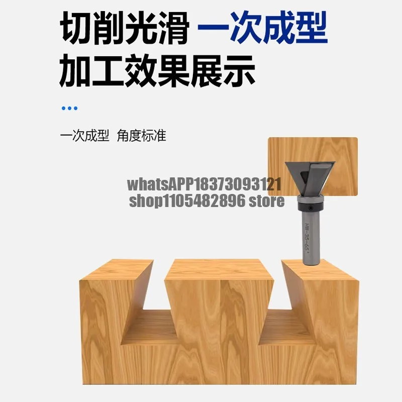 Bearing 65 degree woodworking dovetail groove milling cutter beehive tenon tungsten steel alloy trimming machine cutter head