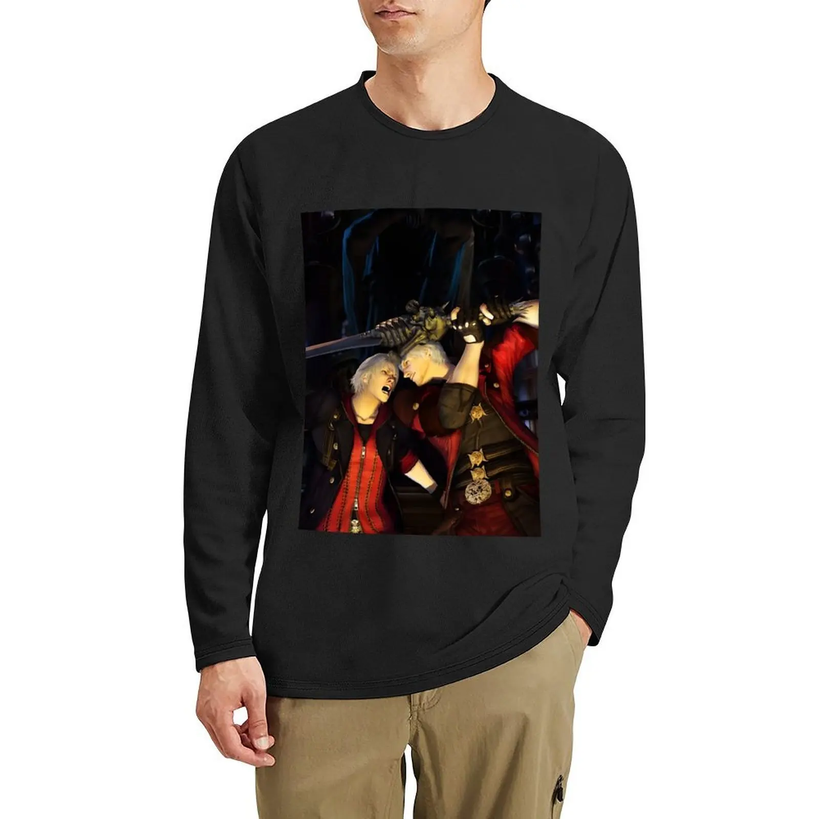 

Devil May Cry - Painting Long T-Shirt heavyweight t shirts hippie clothes new edition t shirt Blouse men clothing