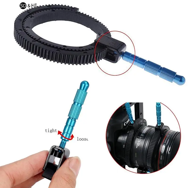 1pcs Adjustable Zoom Focusing Follow Focus Handle Scale Lever with Gear Ring for Camera Lens