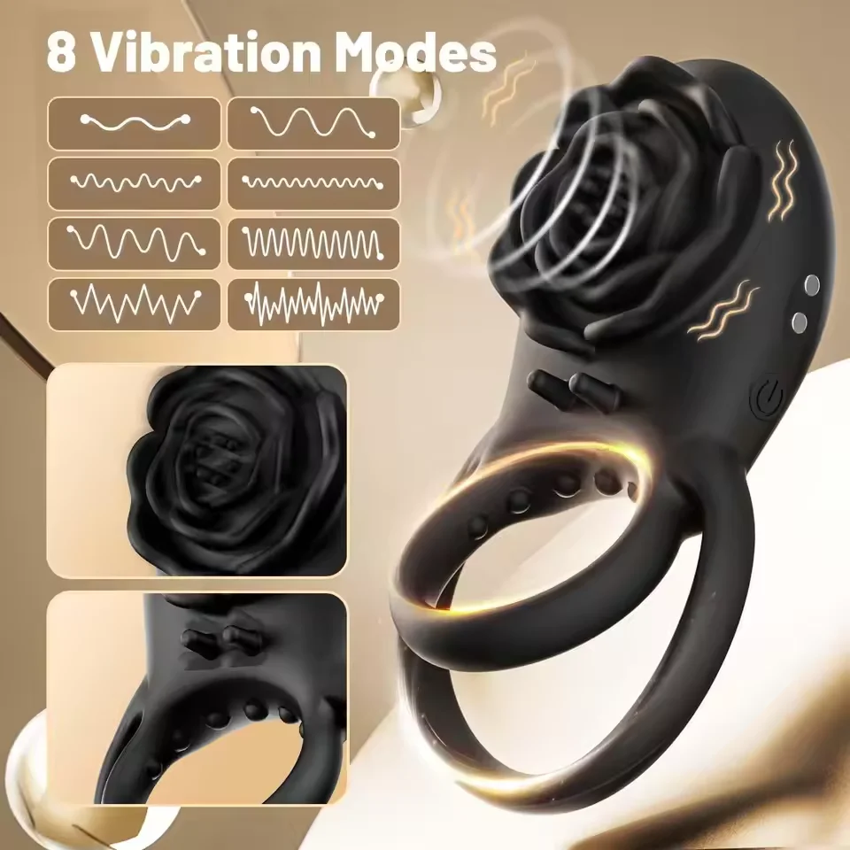Anel Peniano Rosa Preto Vibrad - Body Jewelry Nipple Rings avaliação e preço