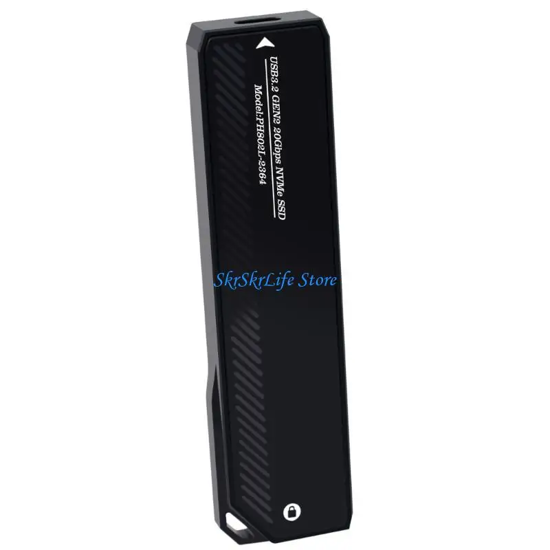 

E65E Sleek Black NVMe M.2 Hard Drive Enclosure Case with USB C Connection PH802-2364