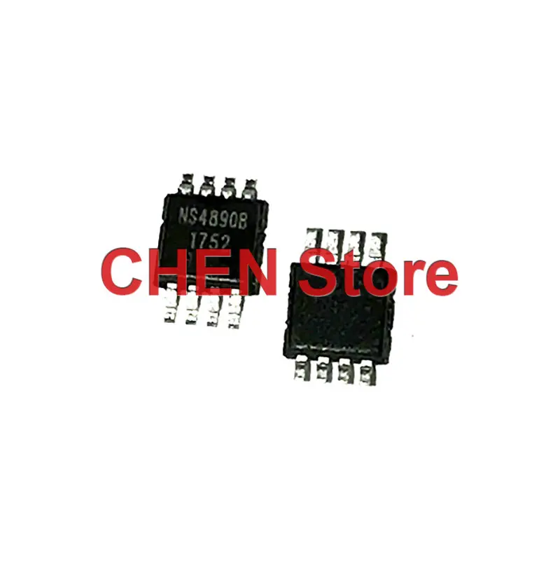 

50PCS NEW OriginaI NS4890B MSOP8 1.5W Mono Class AB Audio Power Amplifier IC NS4890 Integrated Circuit Chip