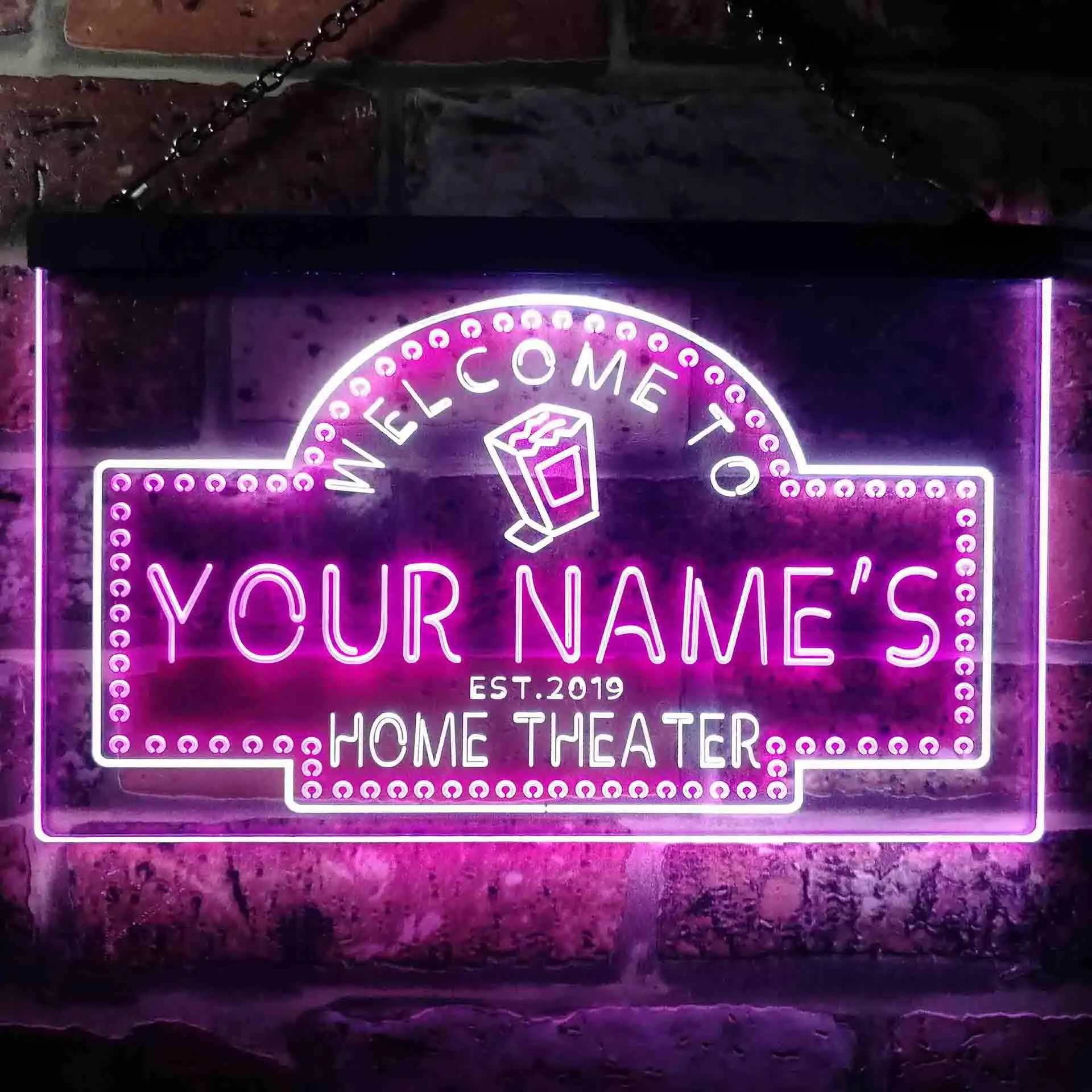 Personalized Home Theater Cinema Dual Color Led Neon Sign st6-ph2-tm