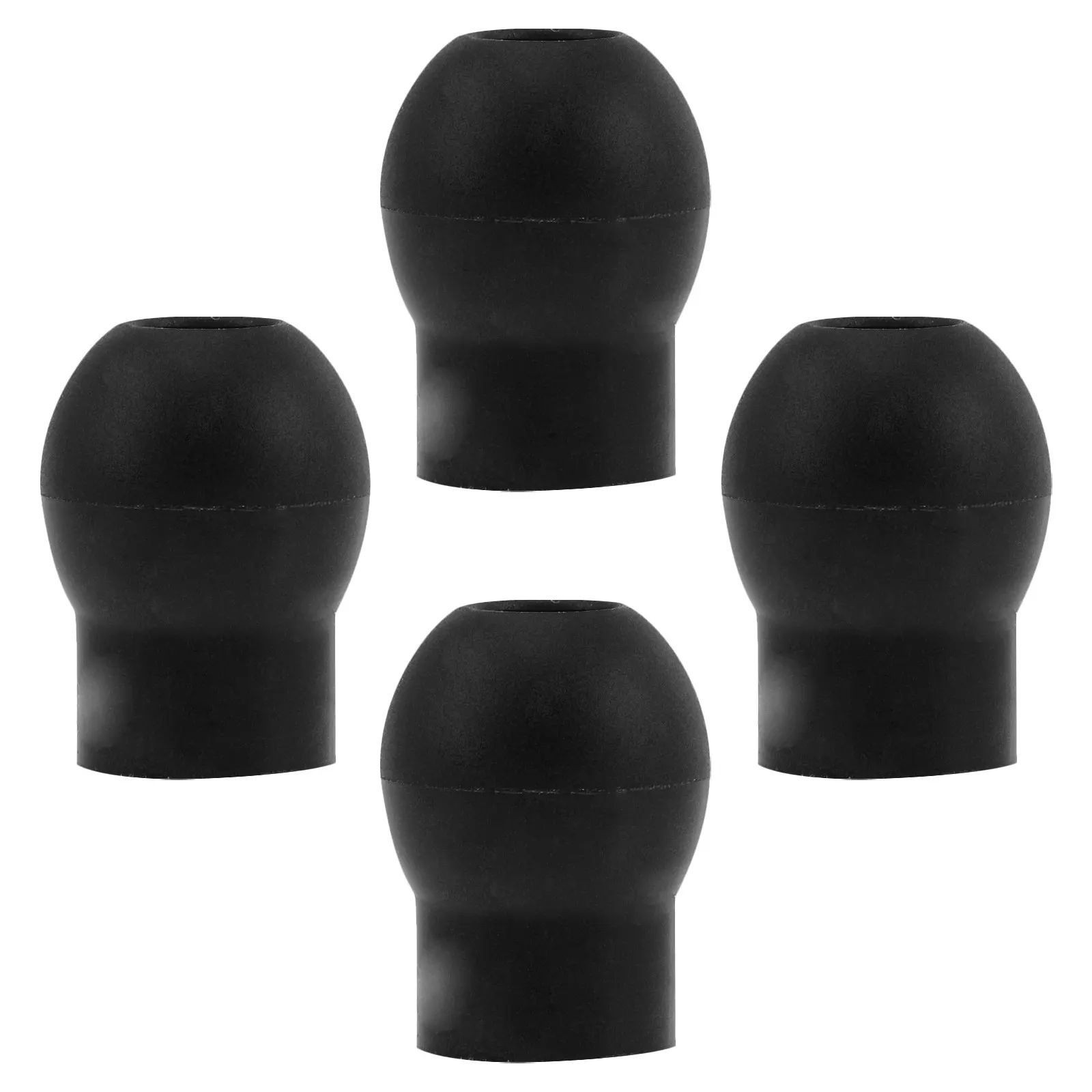4Pcs Stethoscope Ear Tips Replacement Earbud Parts Black PVC Soft Comfortable Noise Isolation Suitable for Clinic Hospital