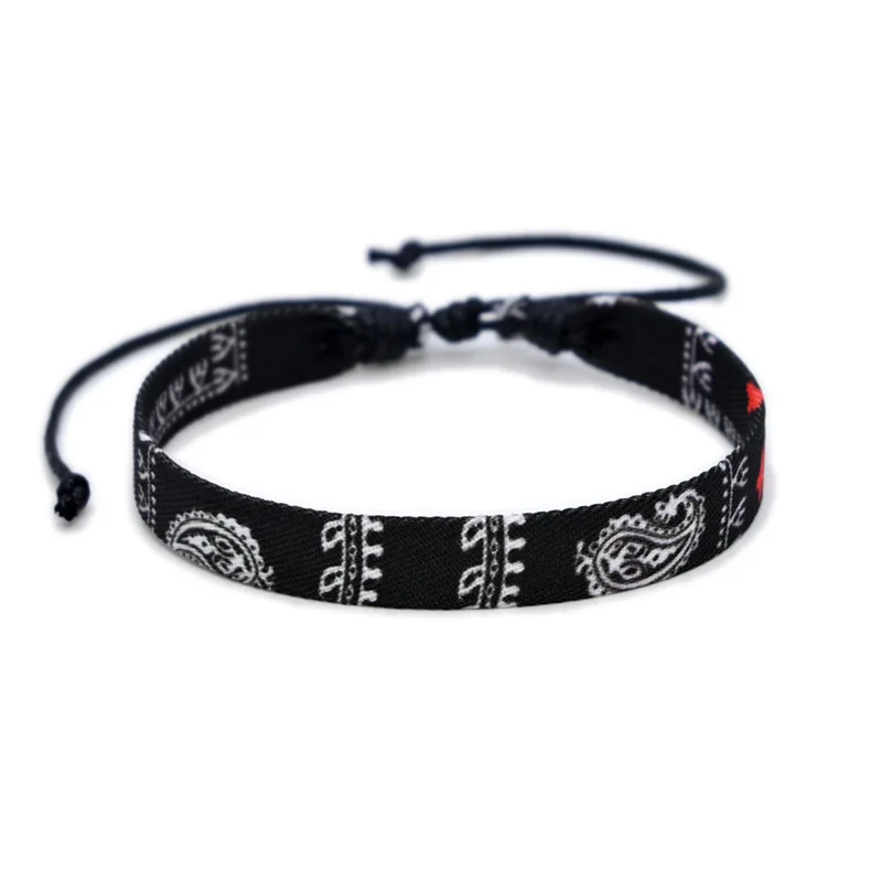 Arabisch Schal Stil Gewebt Armband Für Frauen Männer Handgemachte Ethnische Welle Dot Farbige Wrap Armbänder Paar Mode Sommer Schmuck