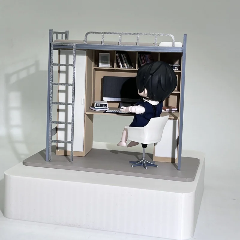 Original [Cama de dormitorio universitario] Adorno modelo en miniatura 12:1