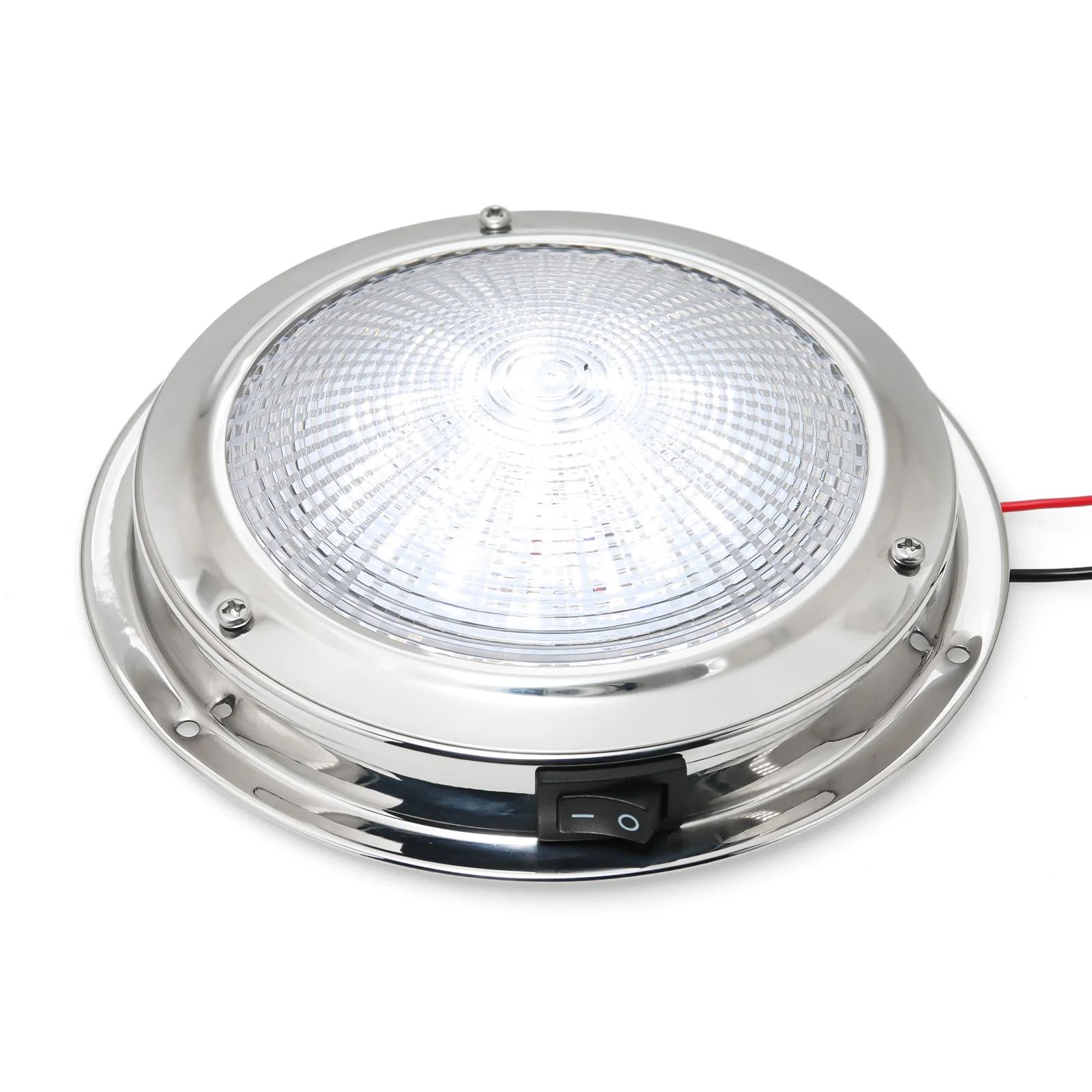 RV LED Ceiling Dome Light IP65 Waterproof Interior Lighting Stainless Steel Housing 12V‑24V Marine Courtesy Lamp Boat Accessorie