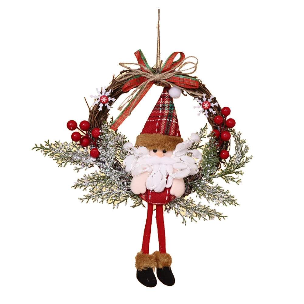 ABRB-Artificial Christmas Wreath For Front Door Wall Window Farmhouse Home Decoration