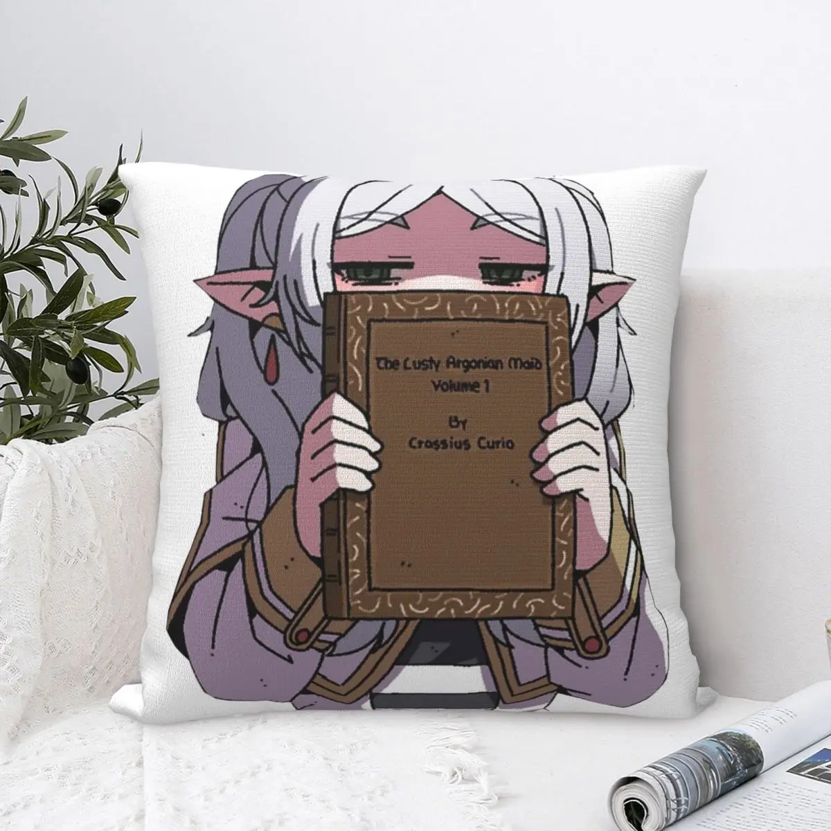 

Sousou No Frieren Frieren Pillow Cases Cushion Covers Vintage Zipper Decorative Pillowcase for Home 18"x18"