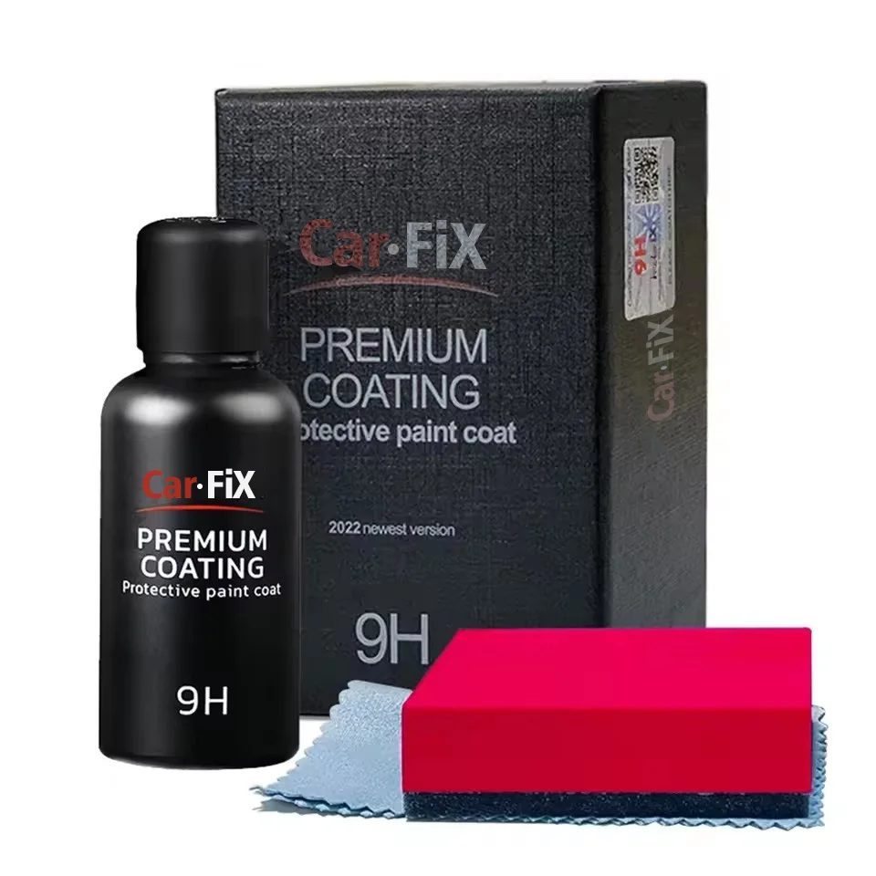 Car Ceramic Coat Set 30ml/50ml Upgraded 9H Polish Liquid Crystal Set High Density Car Super Hydrophobic Glass Coating Tools