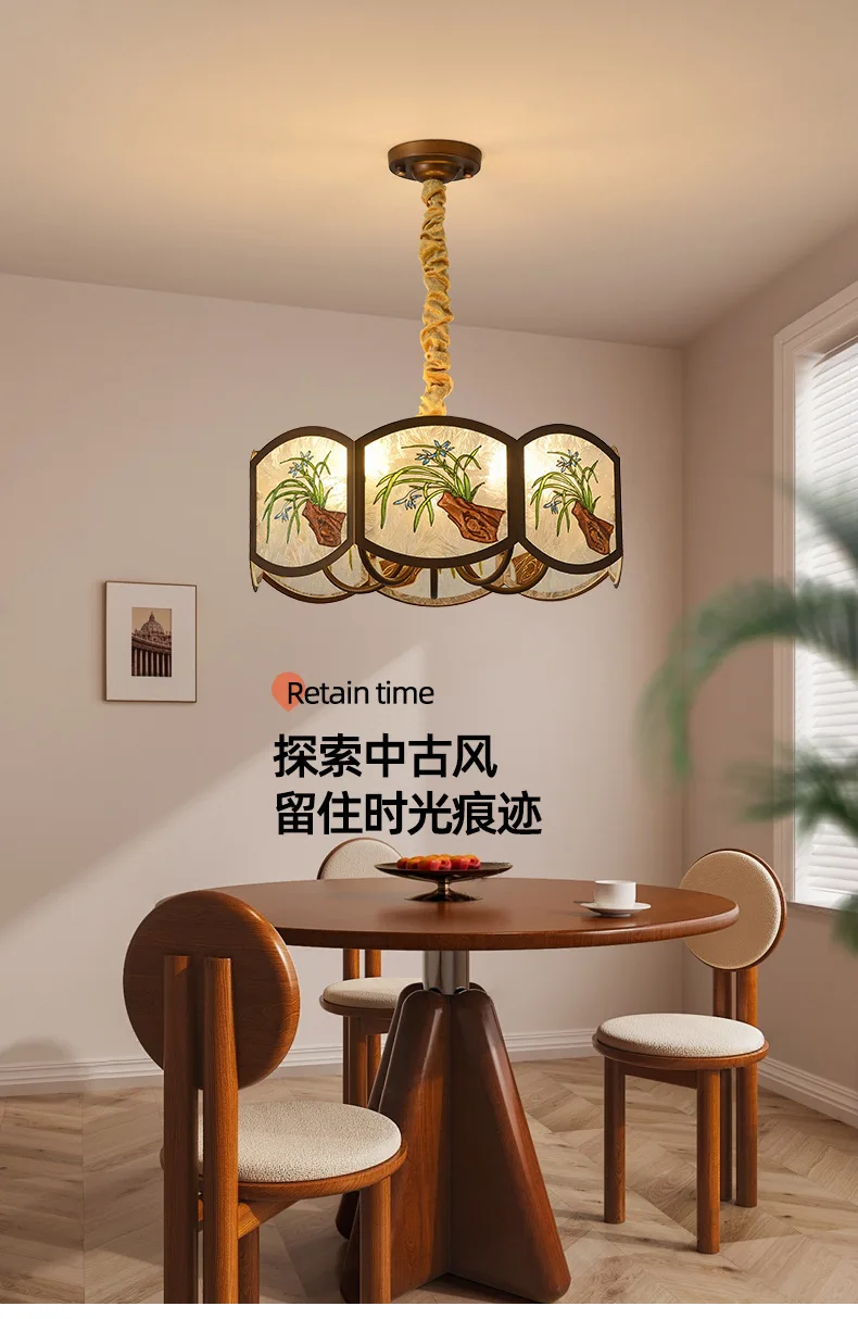 Lampadario in stile medievale sala da pranzo studio camera da letto ingresso corridoio sala da tè nuovo stile cinese retrò dinastia canzone estetica zen