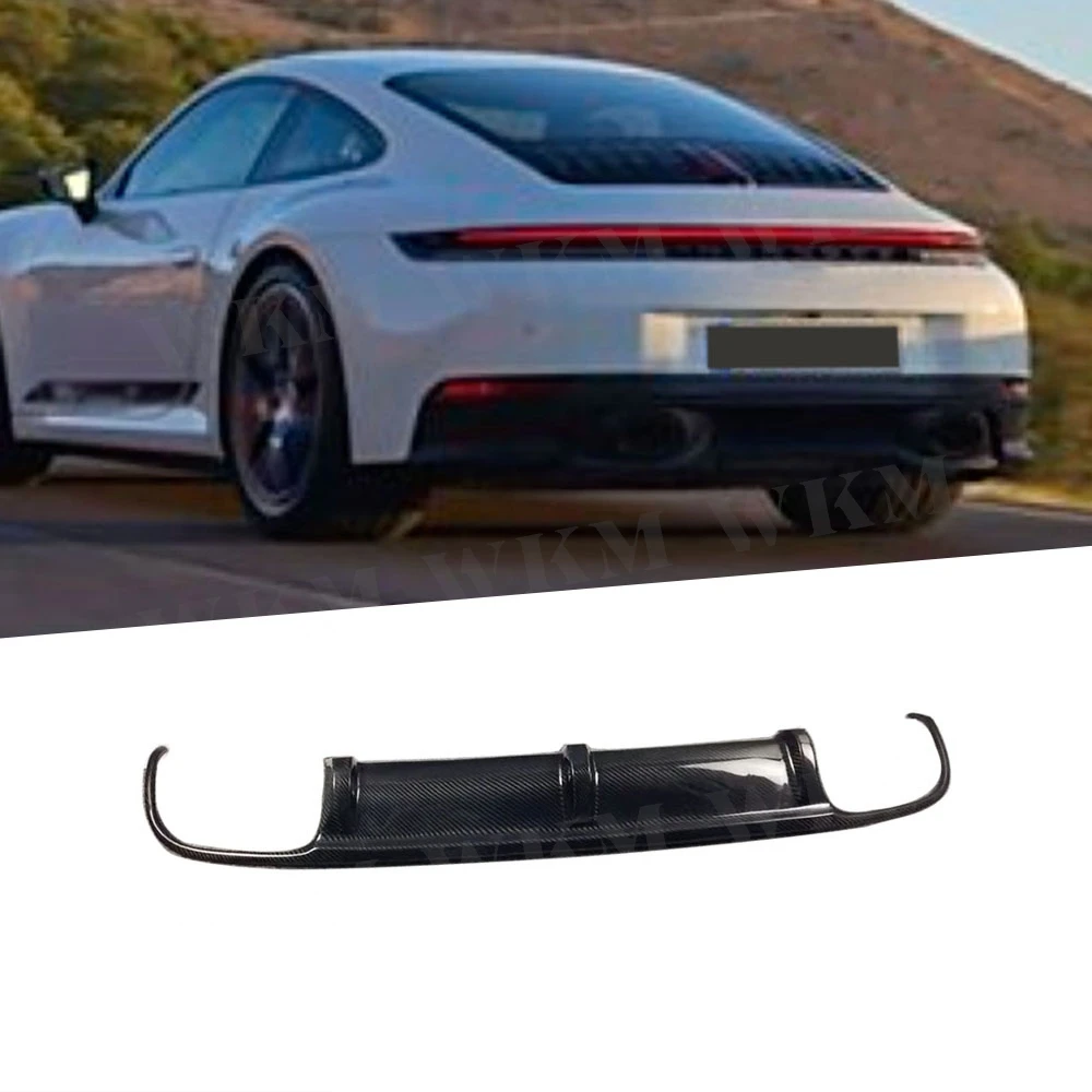 

Dry Carbon FiberCar Rear Bumper Diffuser Lip Spoiler Car Accessories For Porsche 911 997 997.2 2009-2012