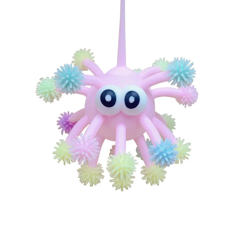 TPR متوهجة ندفة الثلج رقيق الكرة ضغط قرصة تململ للأطفال الكبار لعبة تخفيف التوتر اسفنجي ندفة الثلج مكافحة القلق لعبة