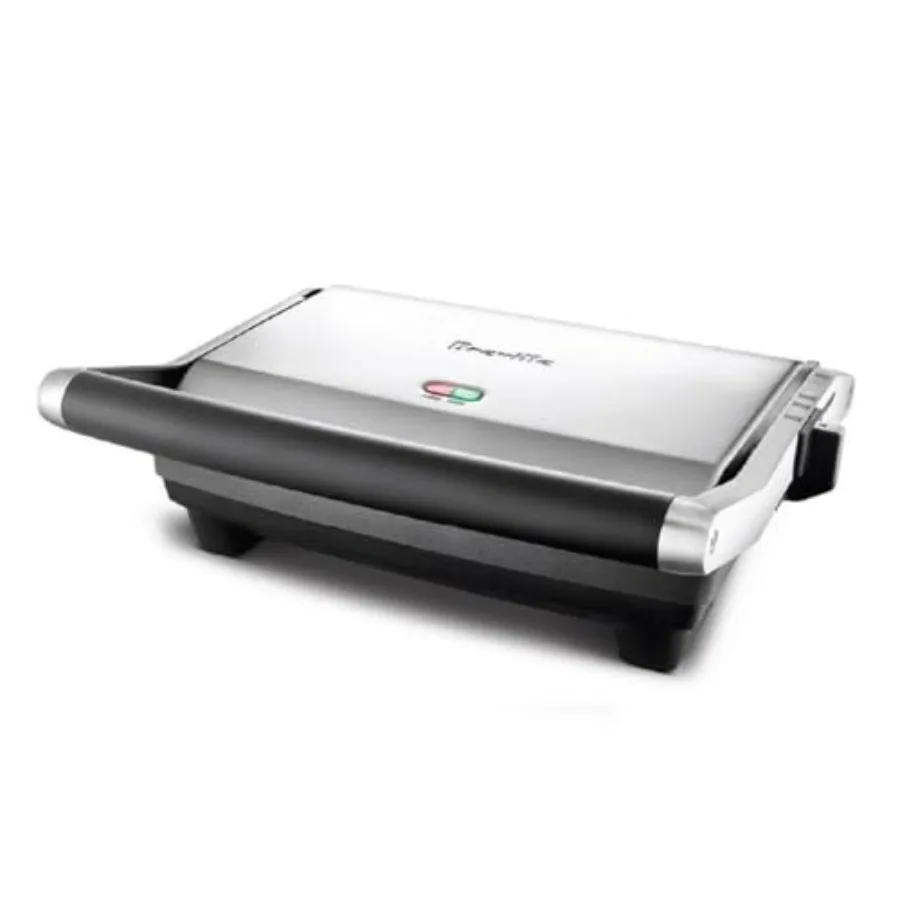 BSG520XL Panini Duo Antihaft-Sandwichmaker-Presse aus gebürstetem Edelstahl mit 2 Scheiben für perfekt gegrillte Sandwiches und Paninis