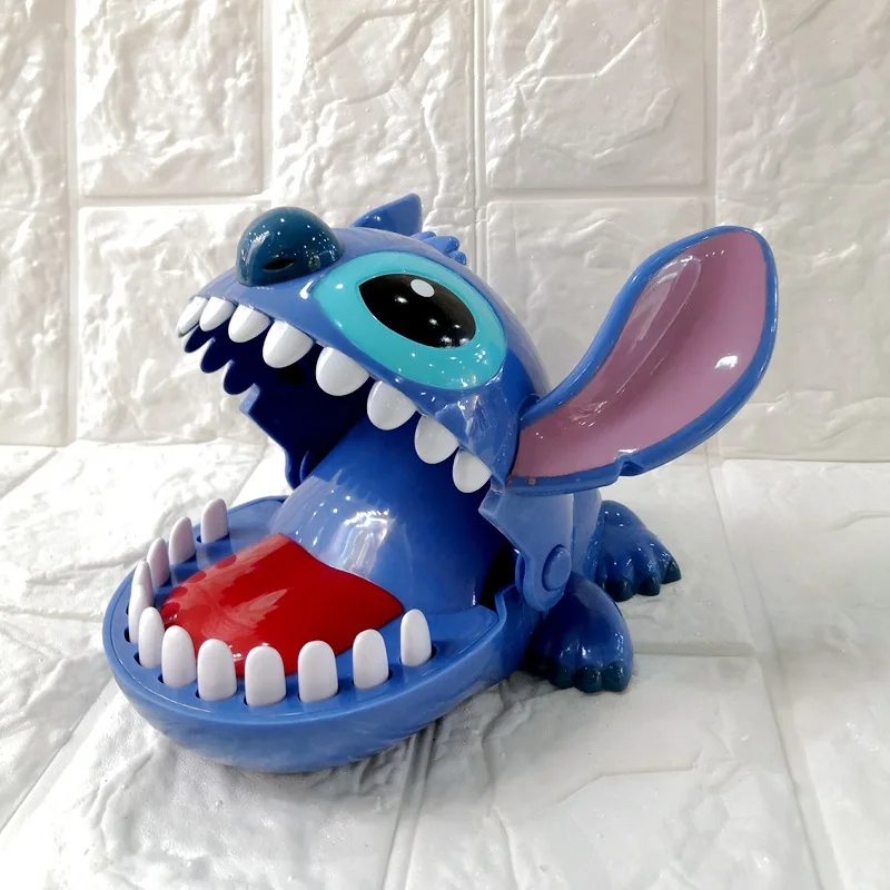 11cm Stitch Figure Toy Stitch Bite Finger Crocodile Mouth Dentist Game Toy for Having Fun