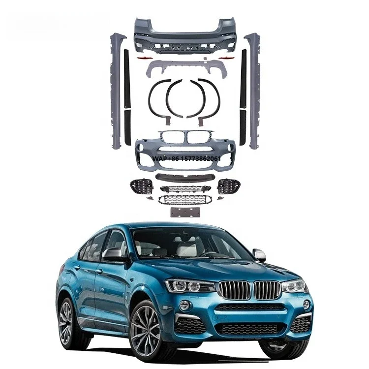 Für X4 F26 Autoteile Karosserie-Kit aus Kunststoff Neuzustand Upgrade auf X4M Auto-Zubehör Vordere Hintere Stoßstange Seitenschweller