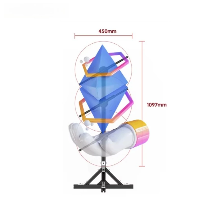 

Holographic fan screen multiple seamless splicing high definition commercial photonic advertising machine