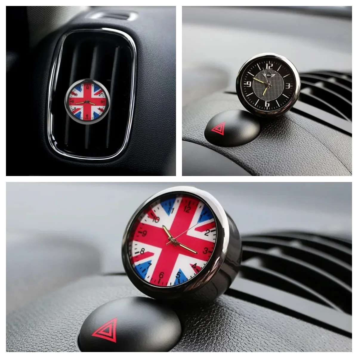 Practical Simple Car Digital Watch Dashboard Part Mini Quartz Clock Convenient Car Clock Ornament Decoration Clock Air Vent Clip