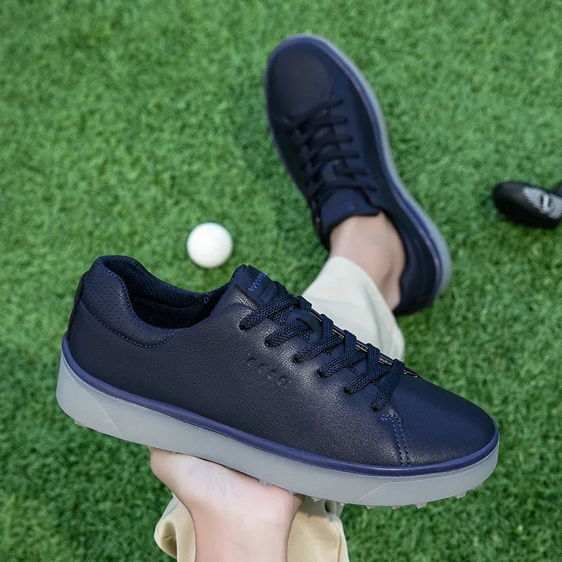 Golf Shoes for Men Women Quality Leather Blue Red Women Walking Flat Sneakers Outdoor Man Professional Golf Shoes Big Size