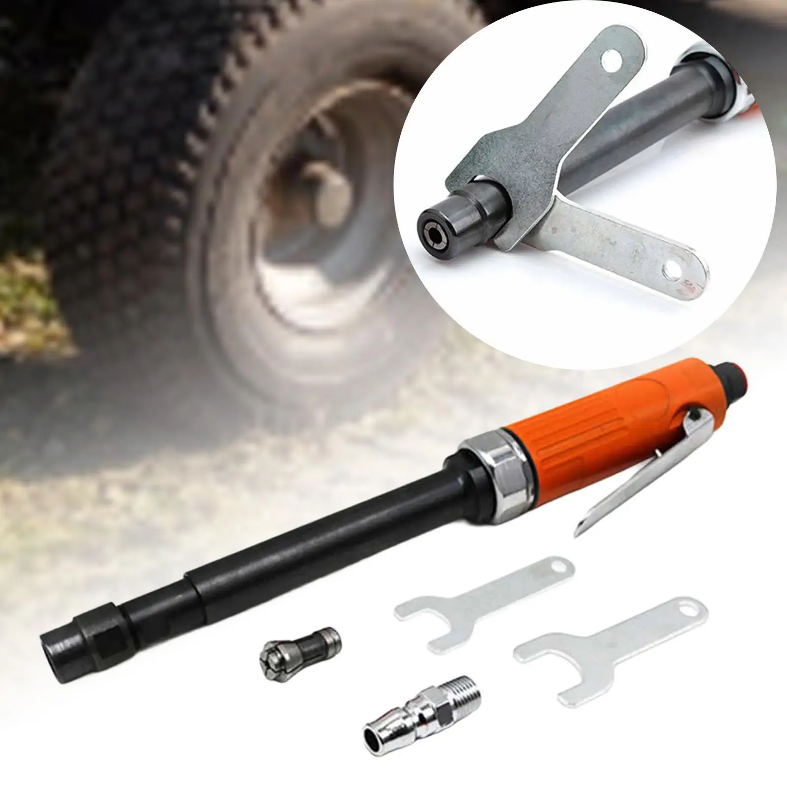 

1/4" Air Die Grinders 1/4 inch(6mm)/1/8 inch(3mm)Collet Portable Tire Repair Tools Straight Air Die Grinders for Deburring