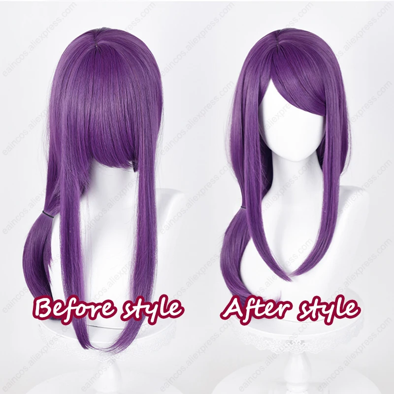 Rize Kamishiro Cosplay Wig 70cm Long Purple Hair Heat Resistant Synthetic Wigs