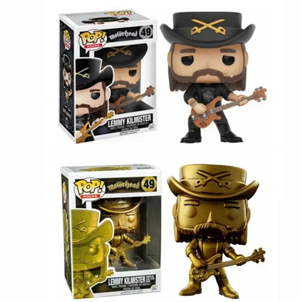 Funko Pop Rocks # 49 winylowych figurek akcji Motorhead Lemmy Kilmister Zabawki Prezenty dla dzieci