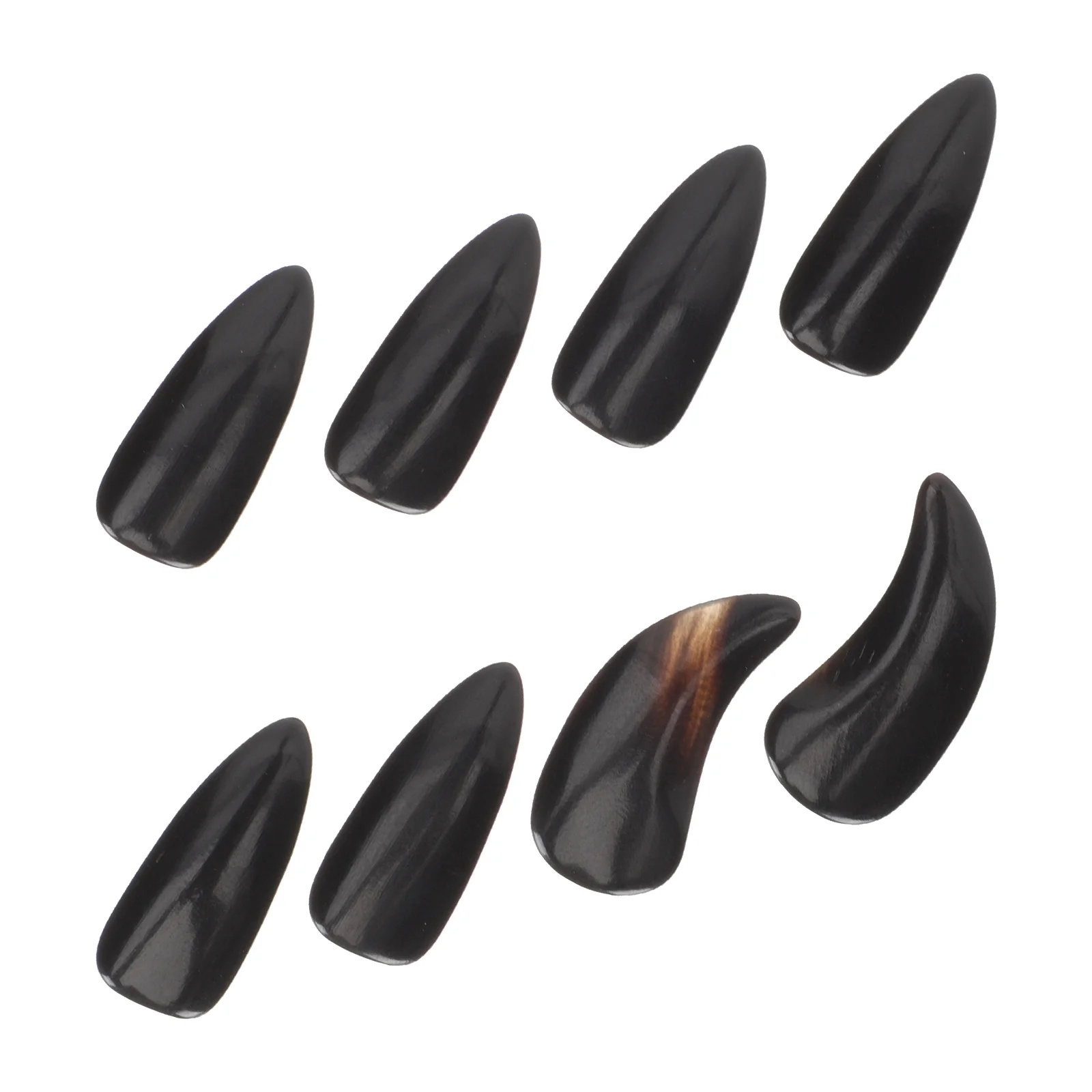 

8 Pcs Nails Kids Instruments Fake Pipa Finger Picks False Practice Tools Covers Protective