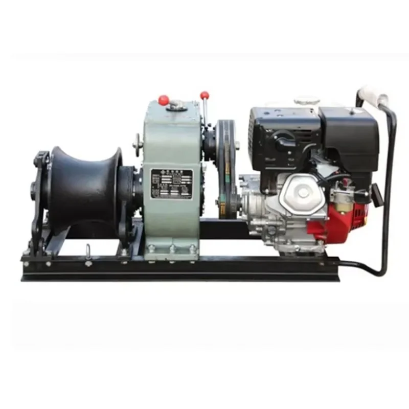 5 Ton Engine Power Cable Pulling Winch Direct Shaft Drive Powerful Electric Winches Portable     Pulling Winch