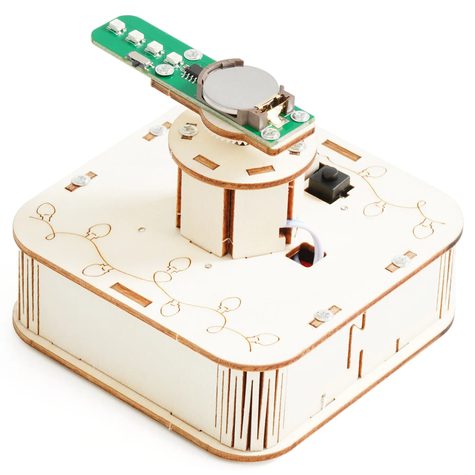 회전하는 컬러풀 라이트 어린이 과학 장난감 테이블 게임 STEM 기술 물리학 학습 키트 교육용 장난감