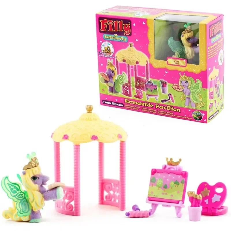Fillybutterflys Unicorness Rainbowse Poniess floccaggio Style Victoriaes Valentinaes Action Figures modello giocattolo regali per bambini